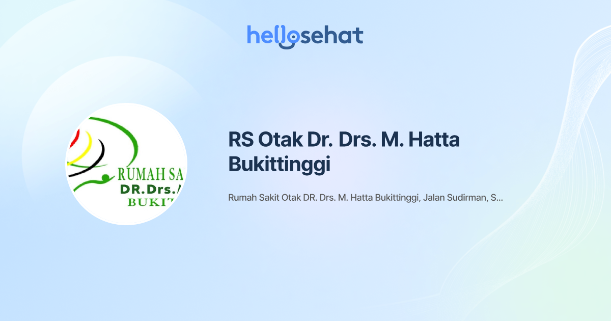 Rs Otak Dr Drs M Hatta Bukittinggi