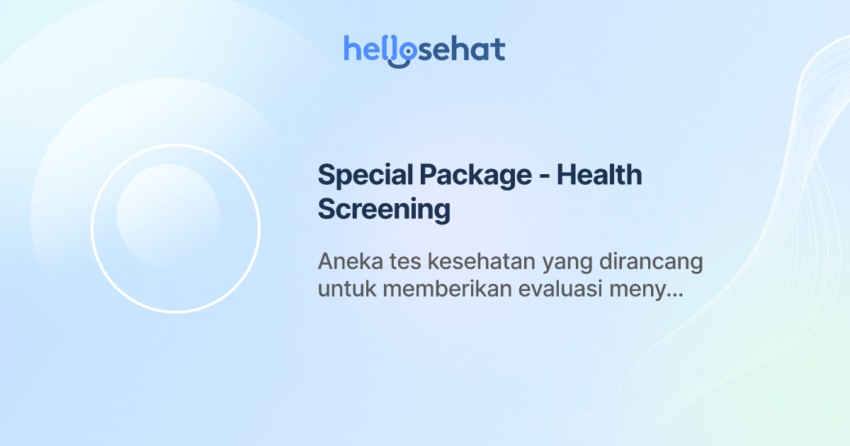 Special Package - Health Screening